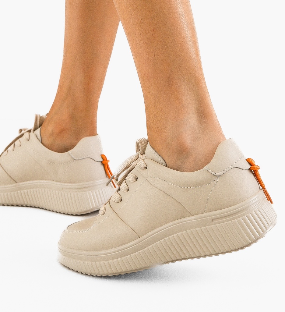 Sneakers Dama Honney Bej | Confort și Stil