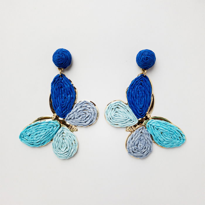 Cercei Fluture Albastru Shopika | Eleganță Metalică