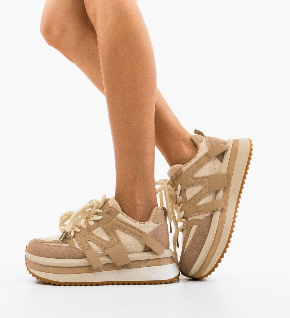 Sneakers Dama Chika Khaki | Confort & Stil - imagine 3