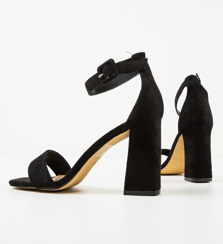 Sandale Opatar Negre cu Toc Elegante - imagine 11