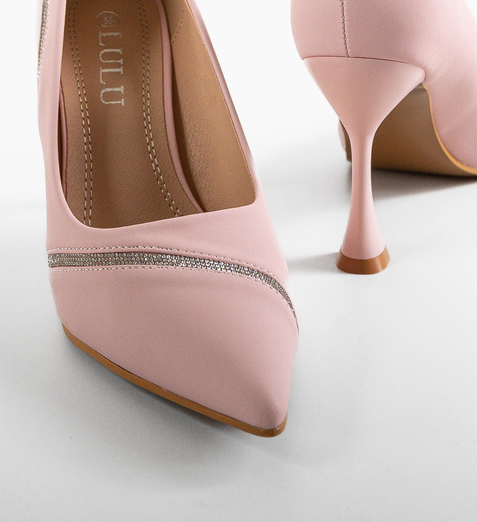 Pantofi Roz cu Toc Eleganți pentru Femei - imagine 6