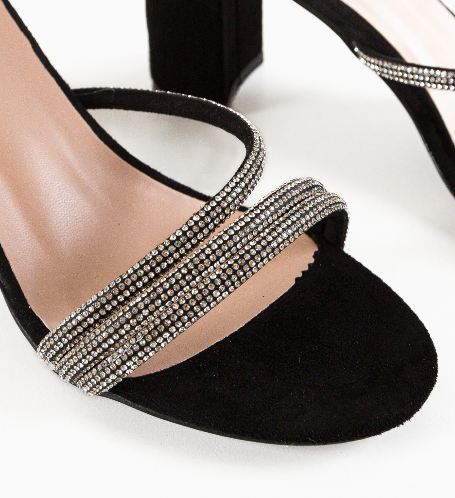 Sandale cu Toc Stacey Negre | Eleganță Maximă - imagine 9