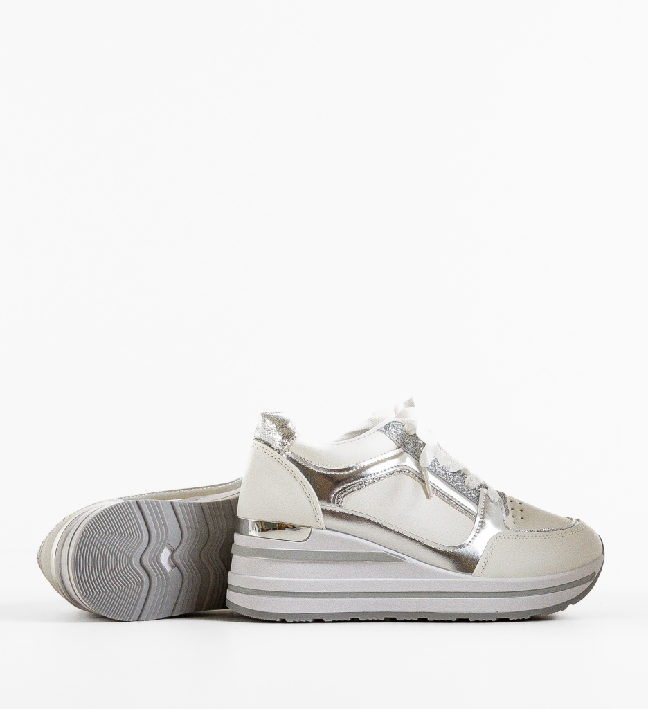 Sneakers Dama Lynch Argintii - Confort și Stil - imagine 5
