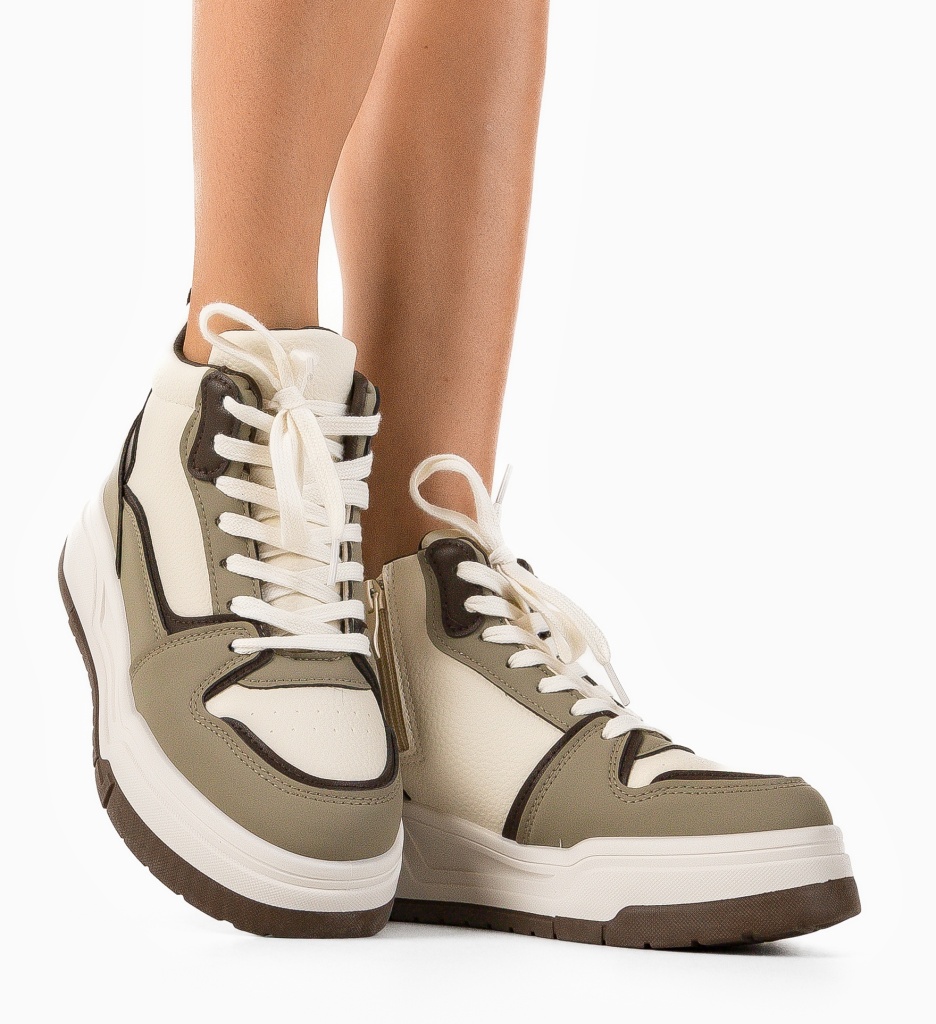Sneakersi Okayta Khaki Dama - Confort & Stil