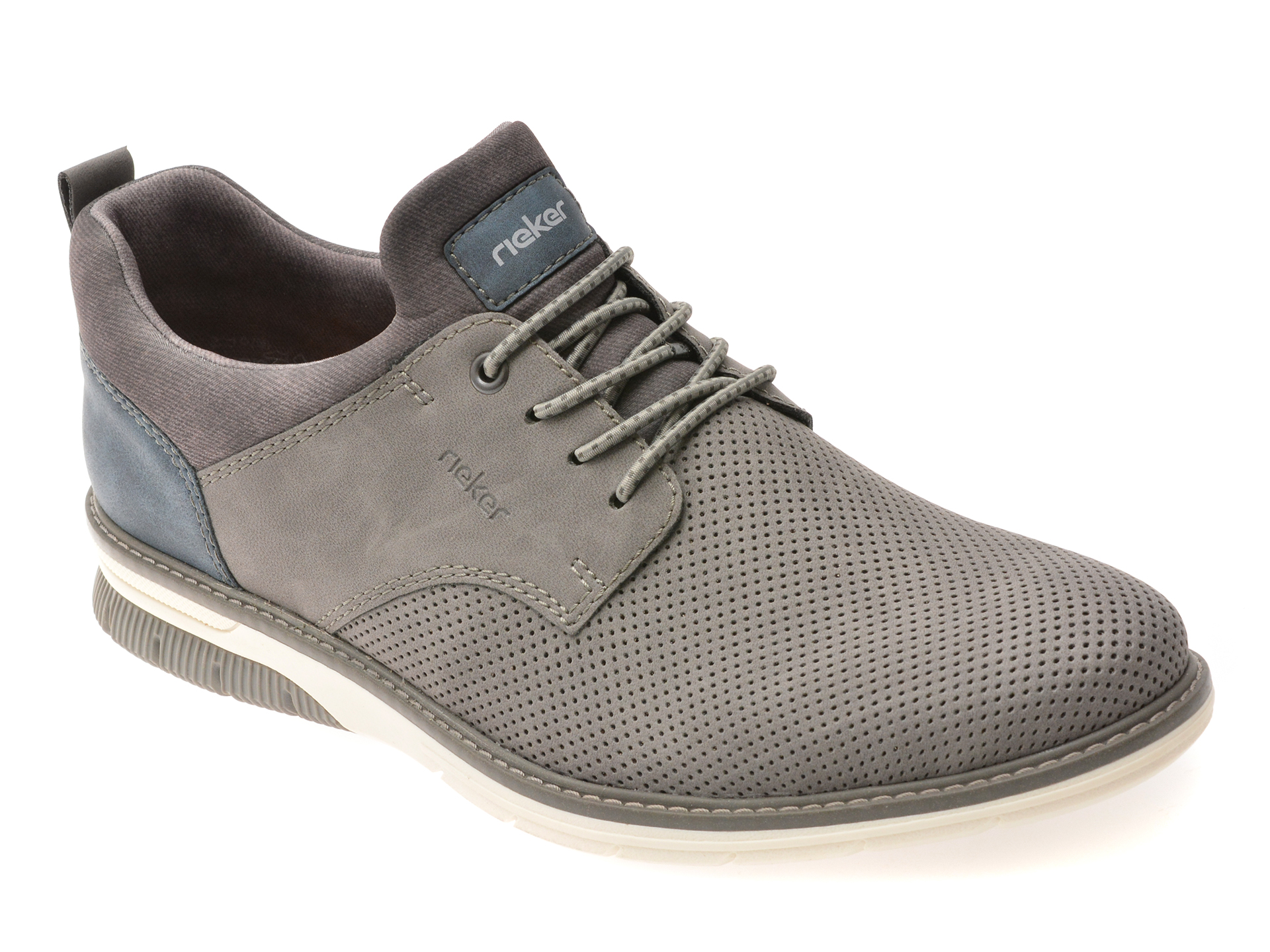 Pantofi Rieker Barbati Gri Piele Ecologica