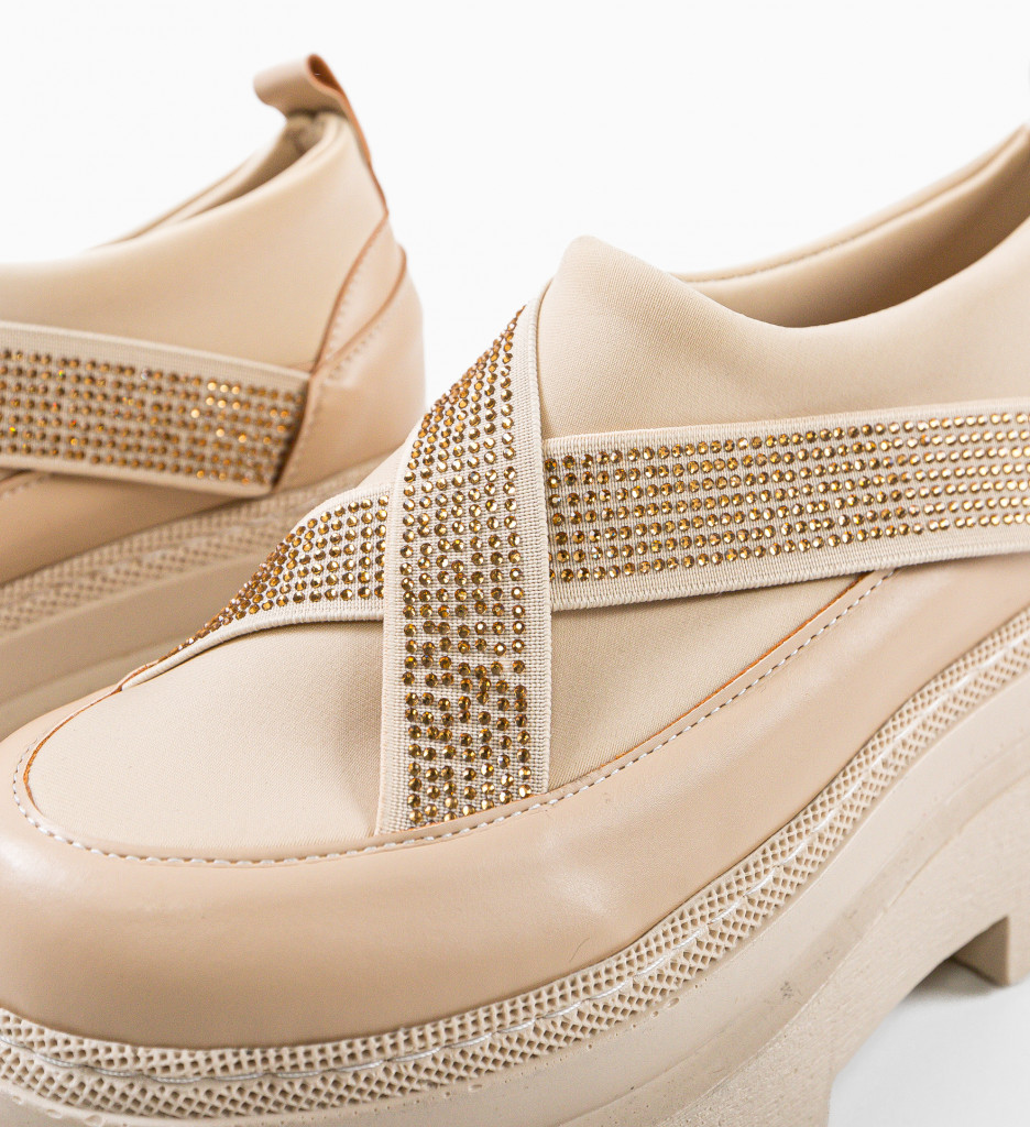 Pantofi Casual Bej Silkine | Confort Zilnic - imagine 7