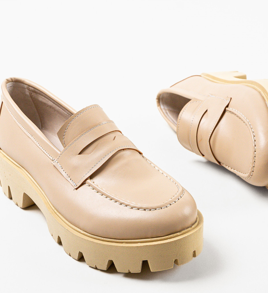 Pantofi Casual Dama Gyna Confort Bej - imagine 7