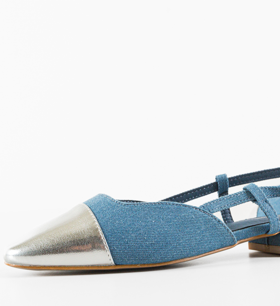 Pantofi Karuna Albastri Eleganți cu Toc - imagine 8