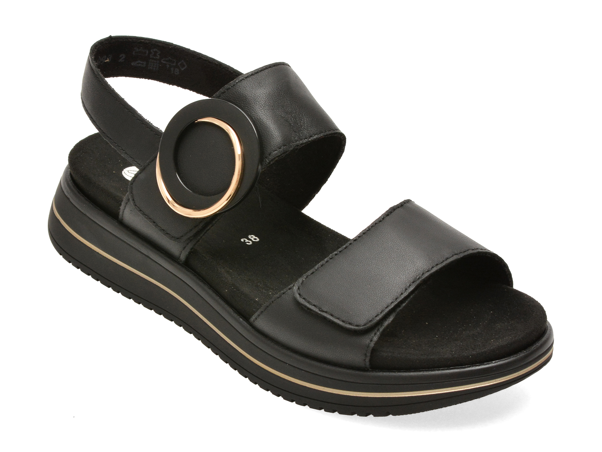 Sandale REMONTE Negre Piele Naturală