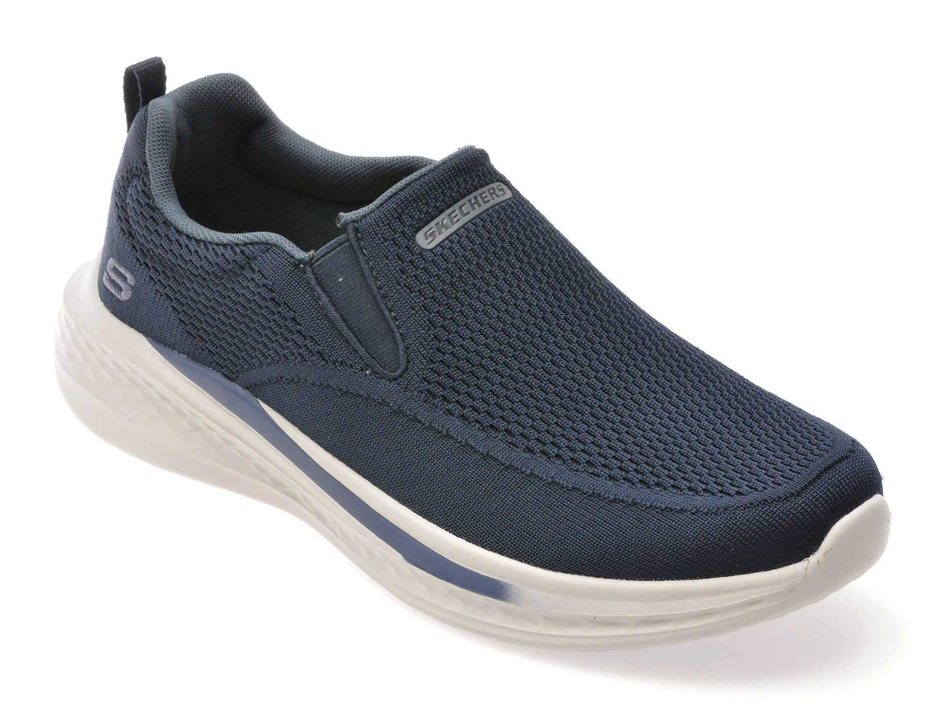 Pantofi Skechers SLADE Bleumarin, Confort Slip-On - imagine 3