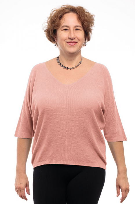 Bluza Tricotată Bob de Orez Shopika | Roz Pastel