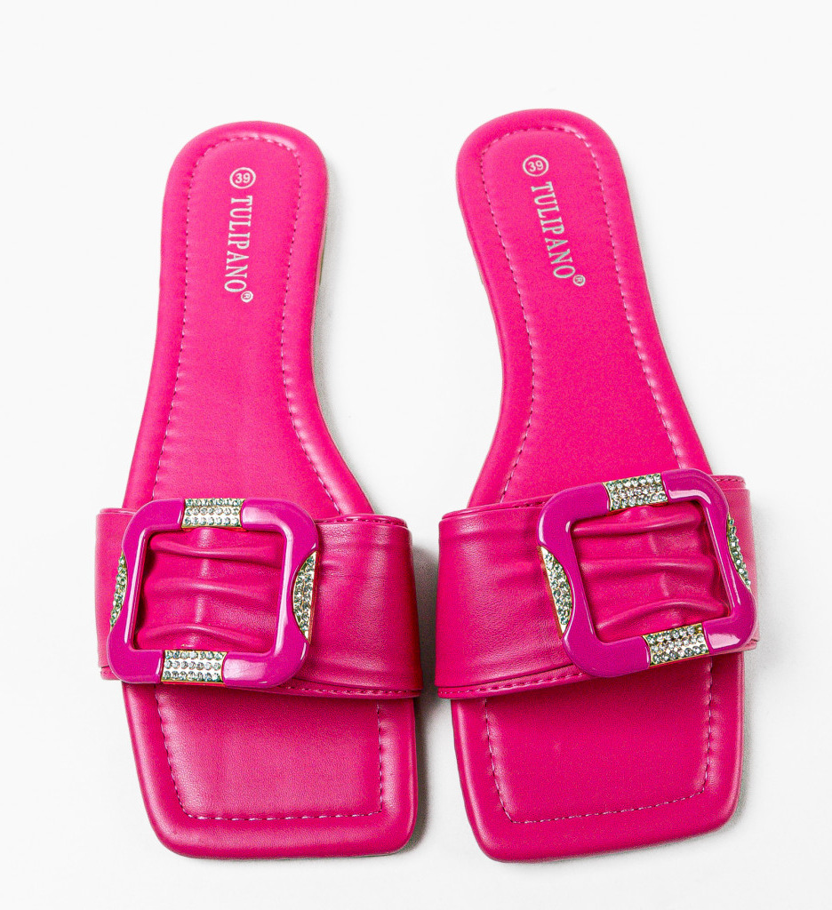 Papuci Dama Mikkel Fuchsia - Confort și Stil - imagine 4