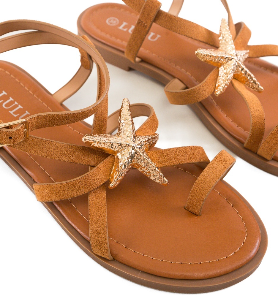 Sandale Dama Star Camel Elegante - imagine 3