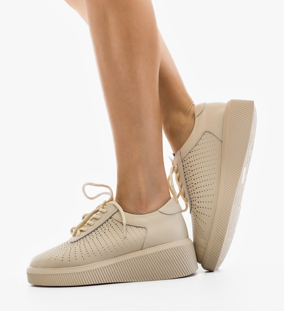 Pantofi Casual Lehe Bej – Confort și Stil - imagine 5