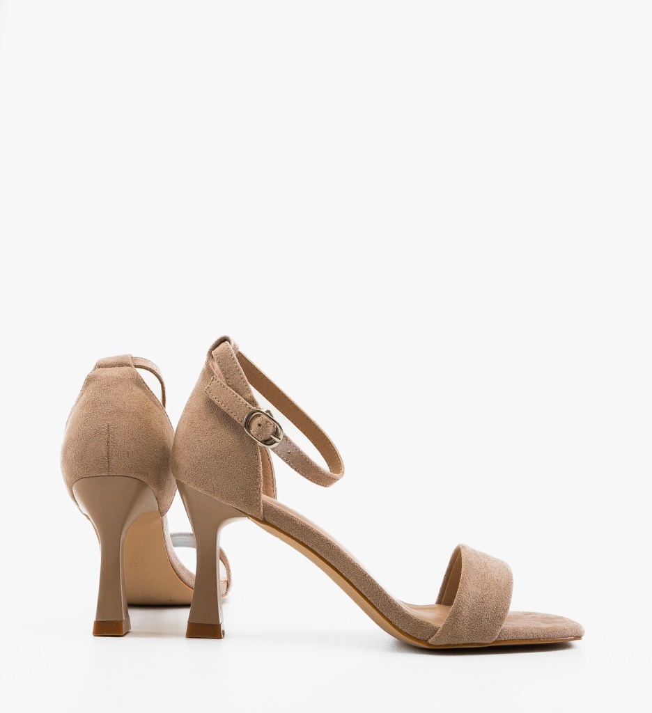 Sandale cu toc Garrak Bej Elegante - imagine 5