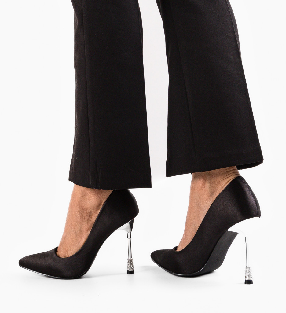 Pantofi Dama Neaksa Negri cu Toc Eleganți - imagine 3