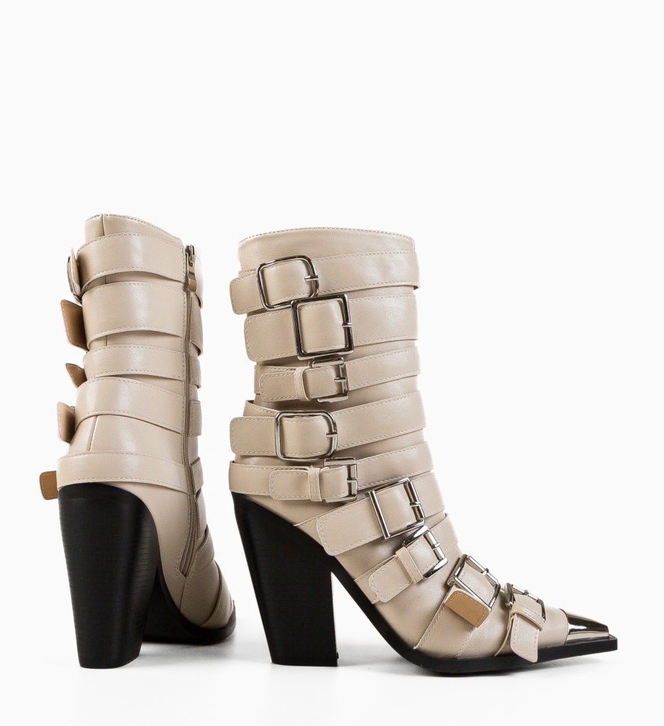 Botine Dama Donia Bej | Eleganță și Confort - imagine 5