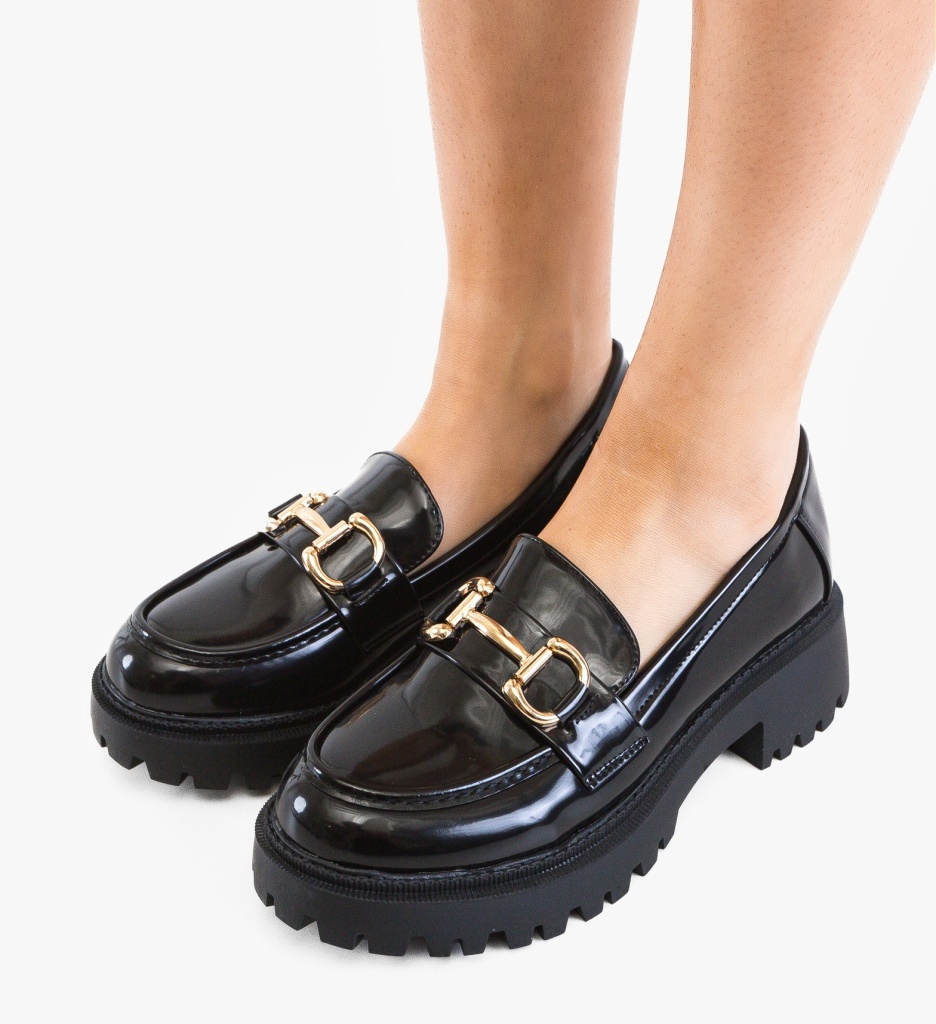 Pantofi Casual Dama Lisine Negri Confort