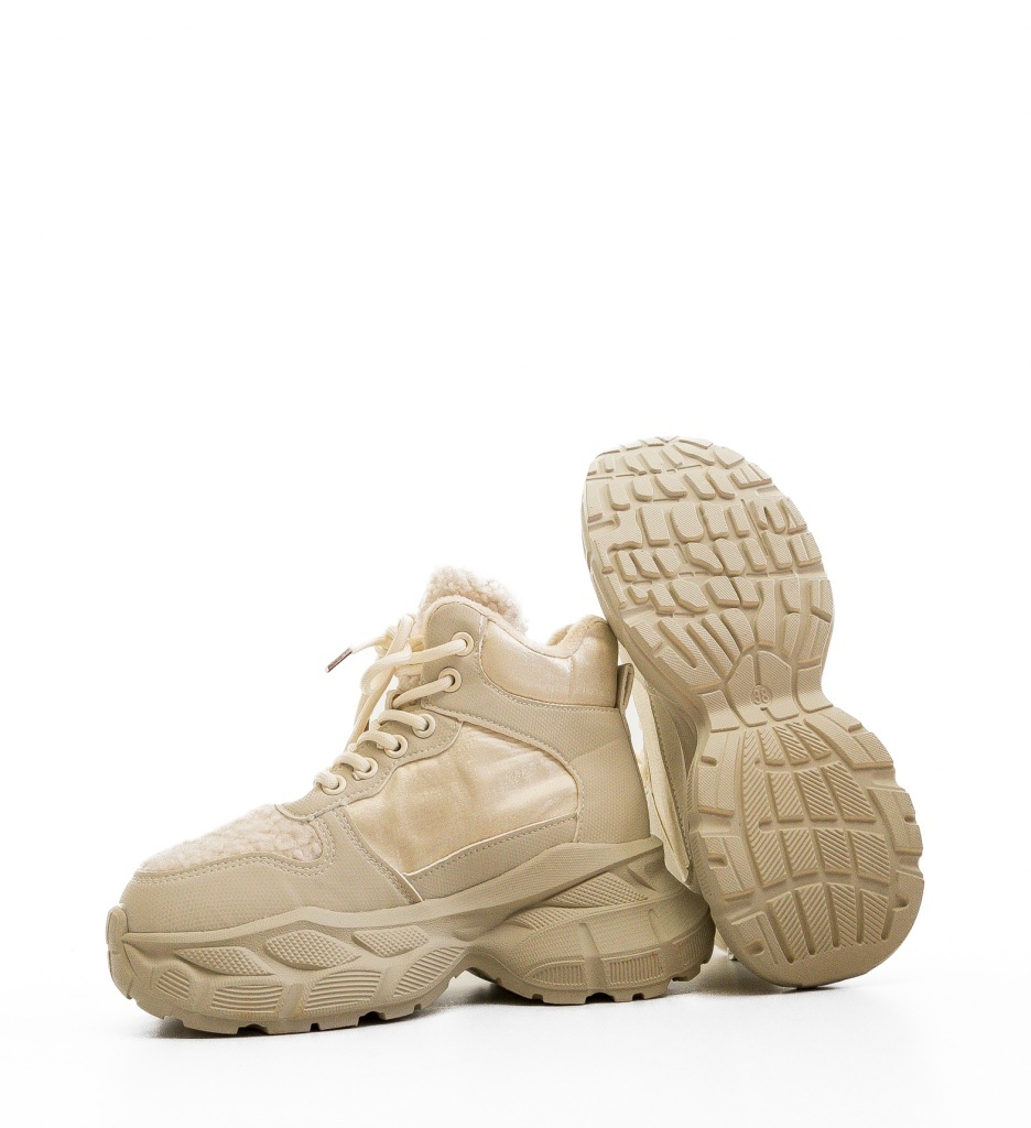 Sneakers Dama Bej Erbazy | Confort Zilnic - imagine 3