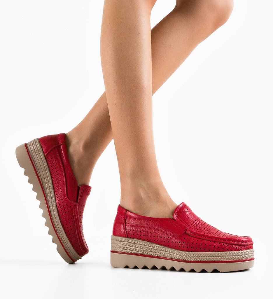 Pantofi Casual Roșii - Stil și Confort Zilnic - imagine 2