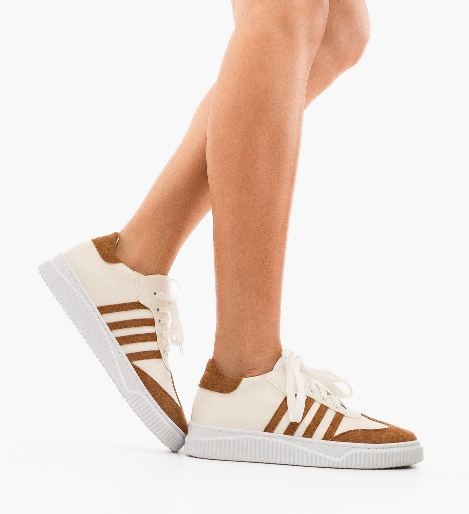 Sneakers Dama Crimson Albi | Confort și Stil - imagine 2