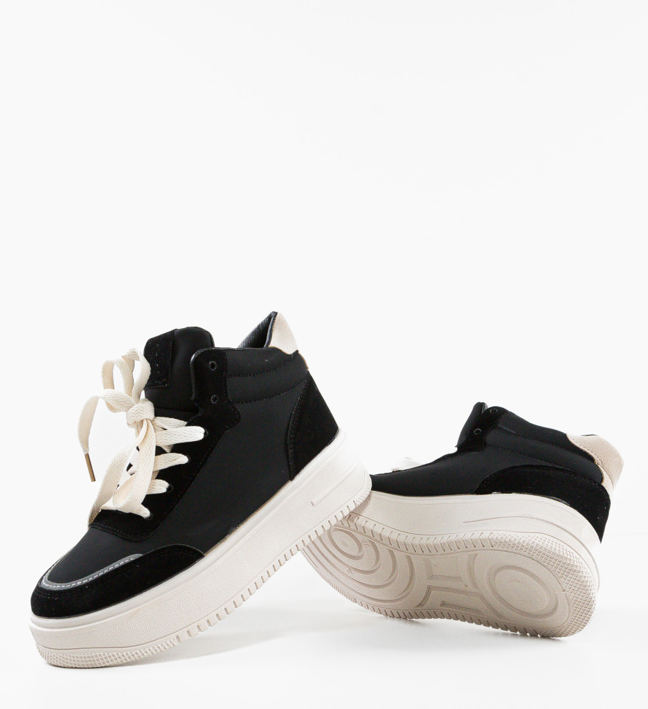 Sneakers Dama Negri Sedio | Confort Zilnic