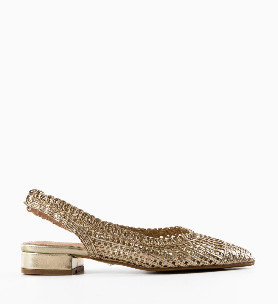 Balerini dama Frenchie Aurii - Eleganță Casual - imagine 4