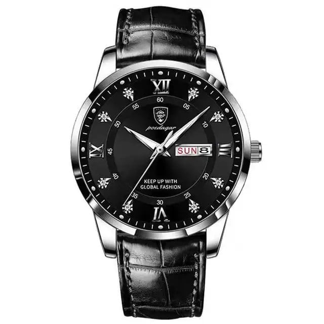 Ceas Poedagar Barbatesc Piele Negru CS1317
