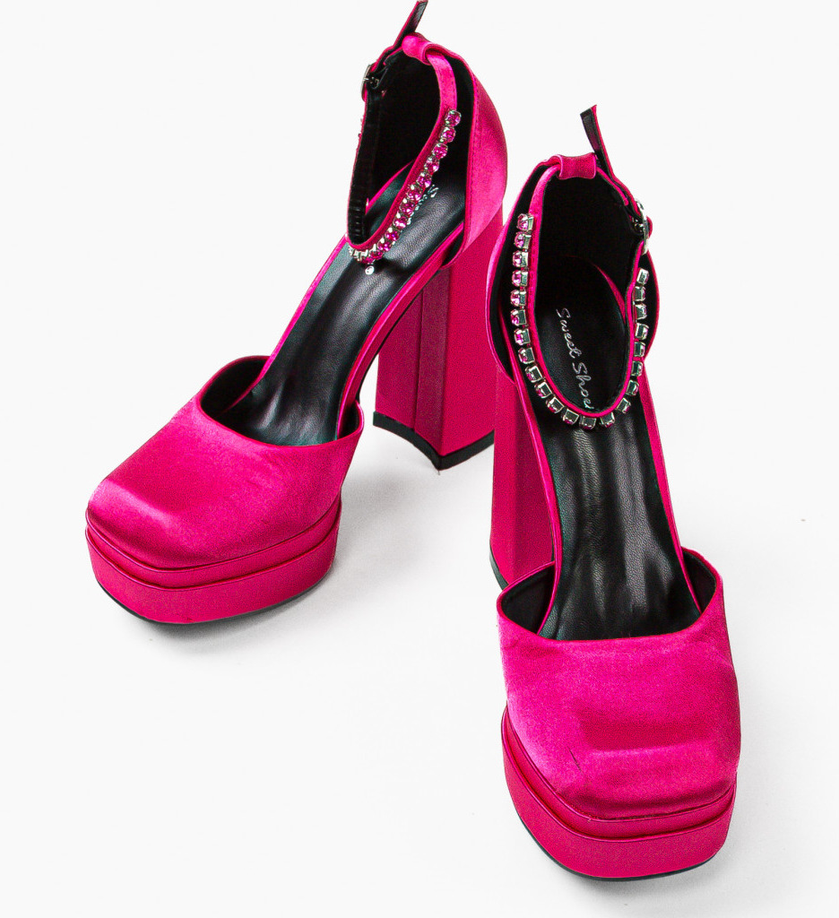 Pantofi Servaas Fuchsia cu toc elegant | Stil feminin - imagine 6