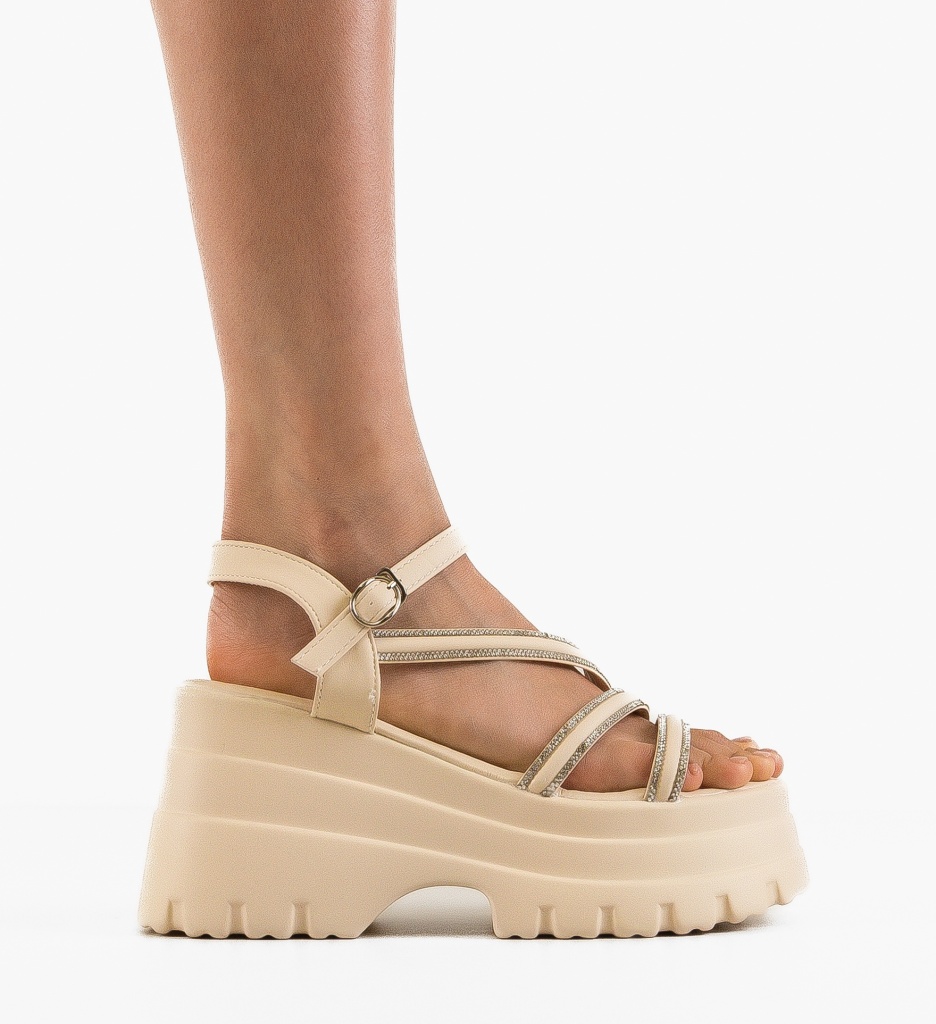 Platforme Dama Grymyz Bej - Eleganță și Stil - imagine 6