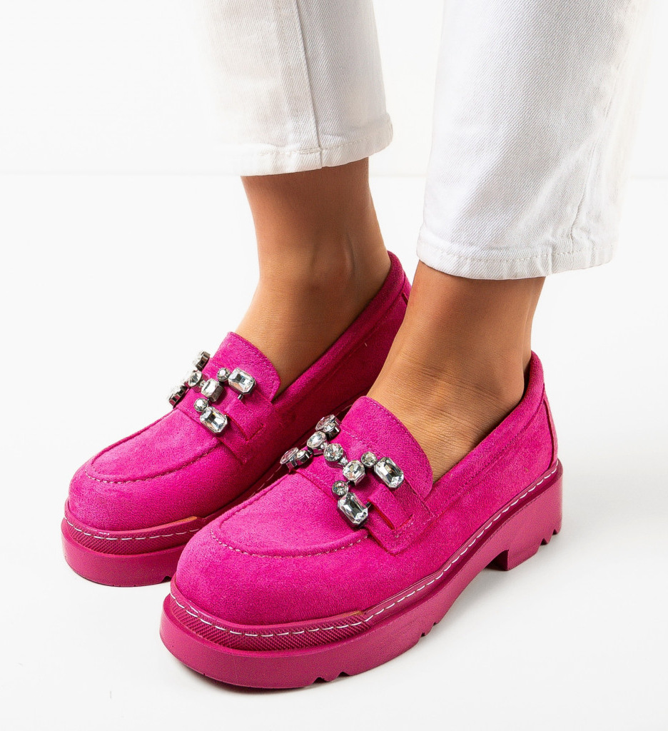 Pantofi Casual Maraya Fuchsia | Stil & Confort - imagine 2