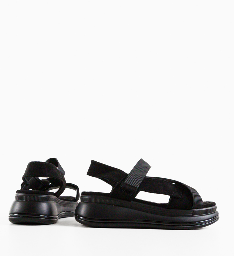 Platforme Corfu Negre | Sandale Elegante Dama - imagine 4