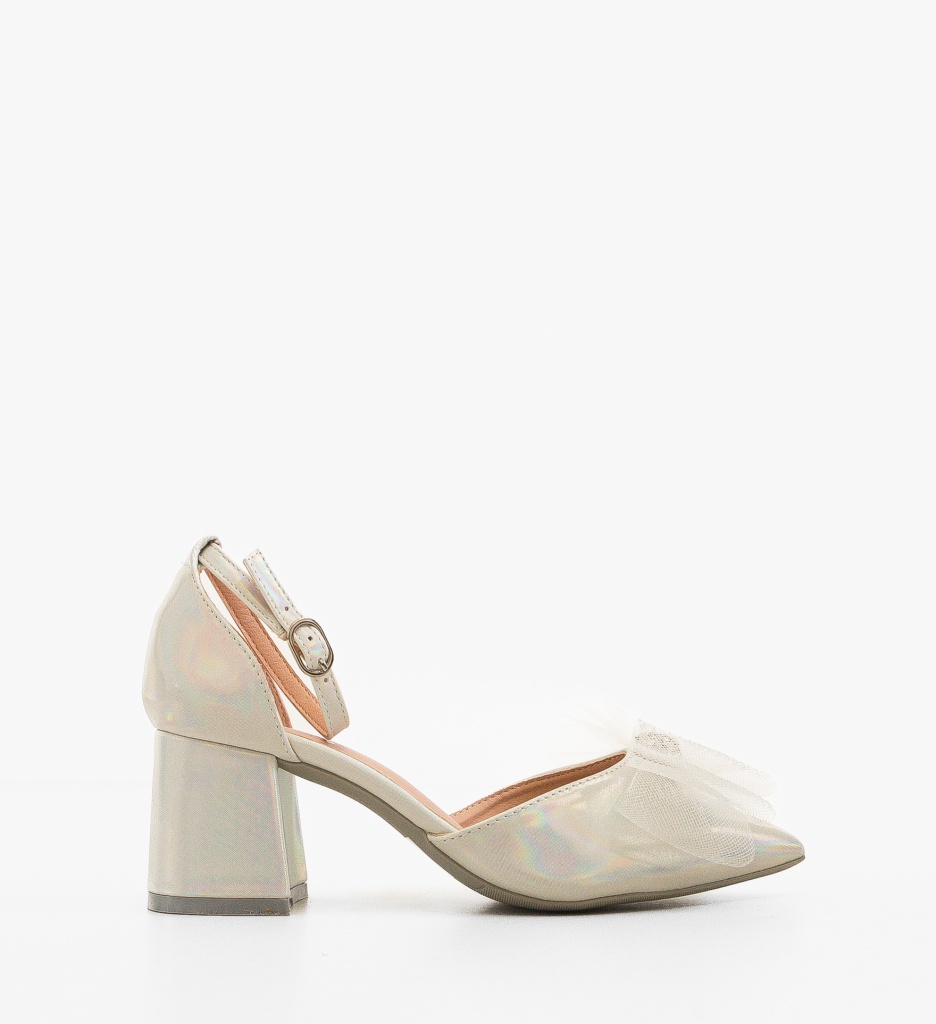 Pantofi Toc Grandejira Argintii | Eleganță și Stil - imagine 2