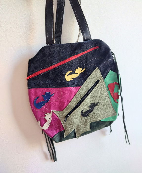 Rucsac Pisicute Handmade Shopika | Unicat