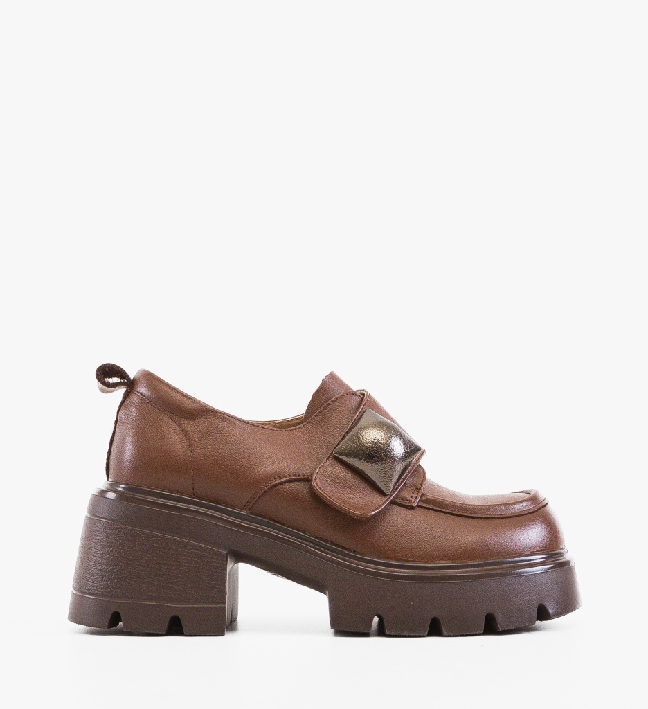 Pantofi Casual Nanyt Camel Eleganți - imagine 6