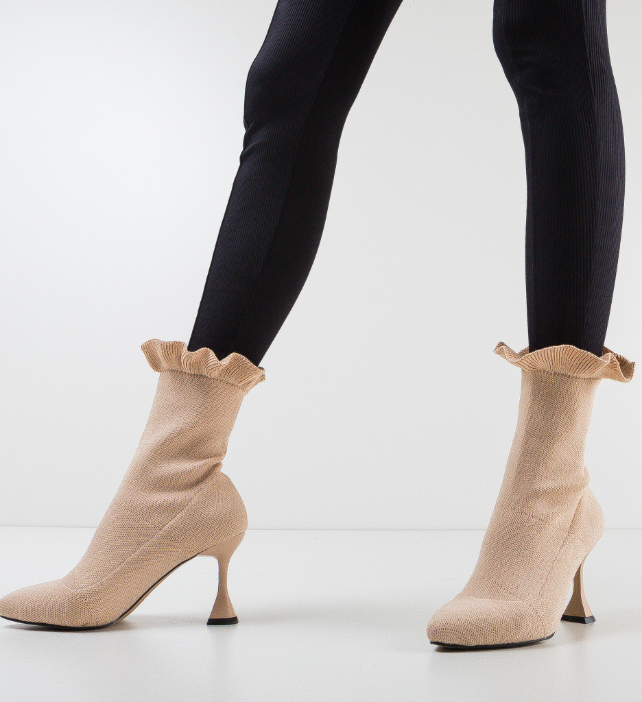 Botine Serela Nude | Eleganță și Versatilitate - imagine 5