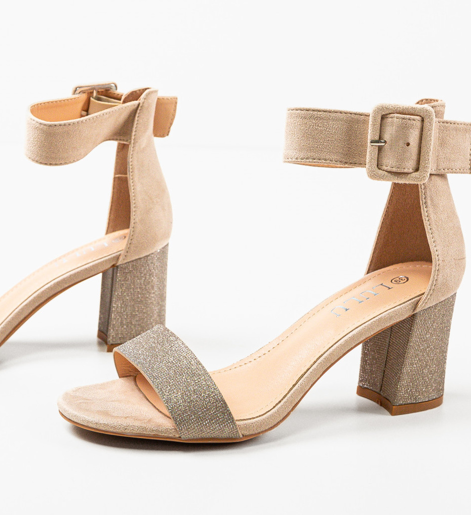 Sandale Shperry Bej Elegante - Toc Confort - imagine 8