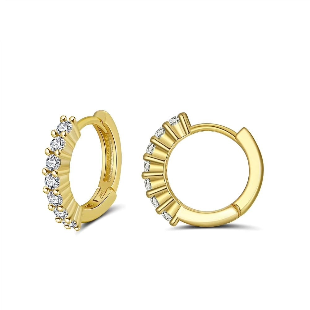 Cercei Argint Placat cu Aur Delis | Model Elegant