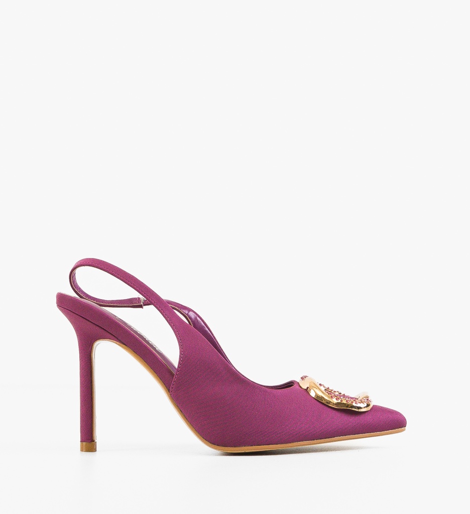 Pantofi Dama Omar Mov cu Toc Eleganți - imagine 8