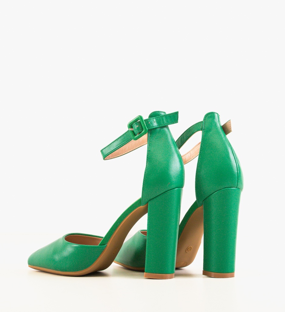Pantofi dama Anjali Verzi cu Toc Eleganți - imagine 5