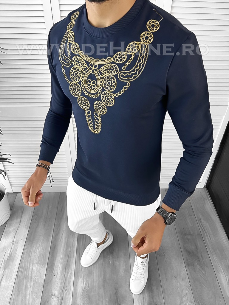 Bluza Barbati Slim Fit Bleumarin | Stil Modern