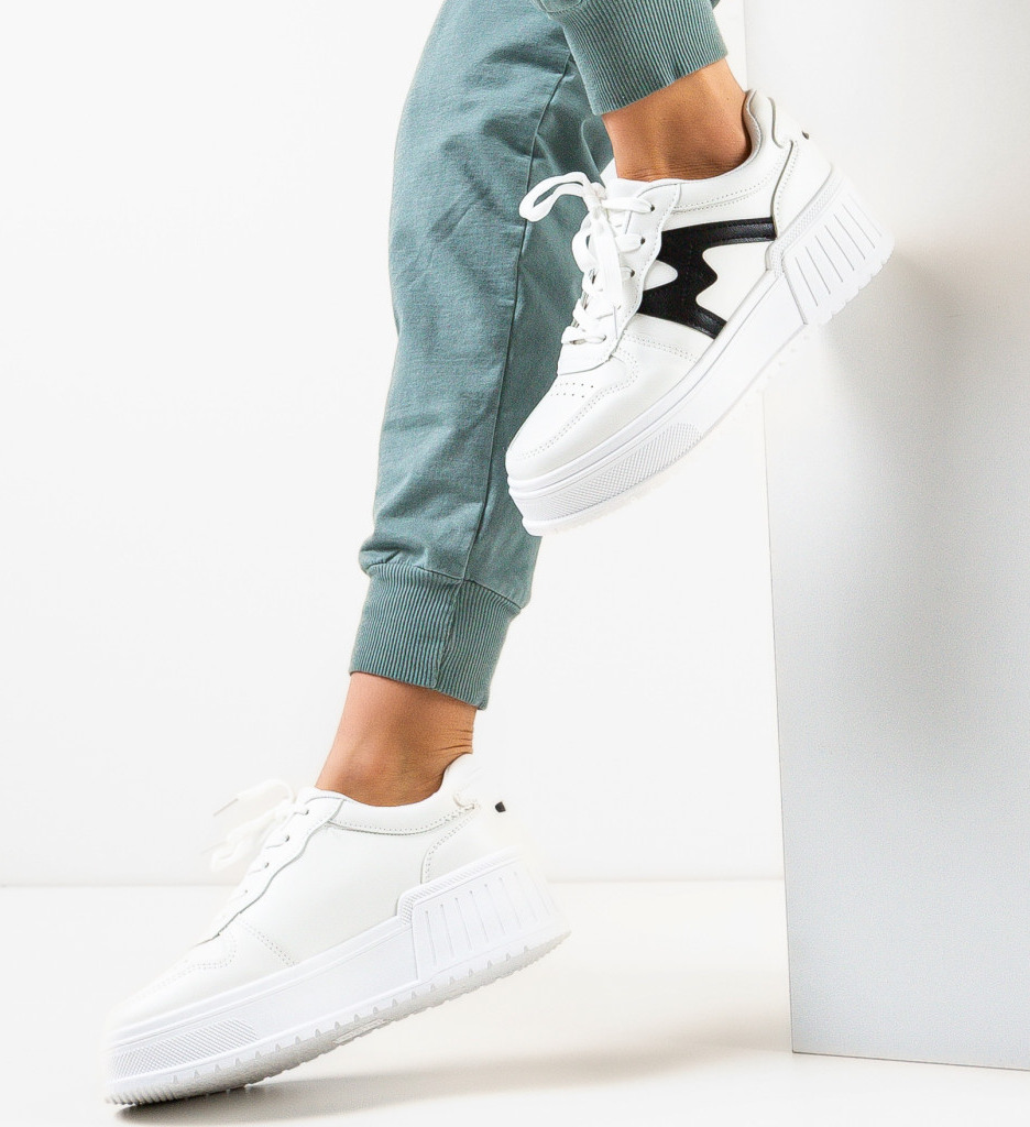 Sneakers Dama Sienna Albi - Stil Modern - imagine 2