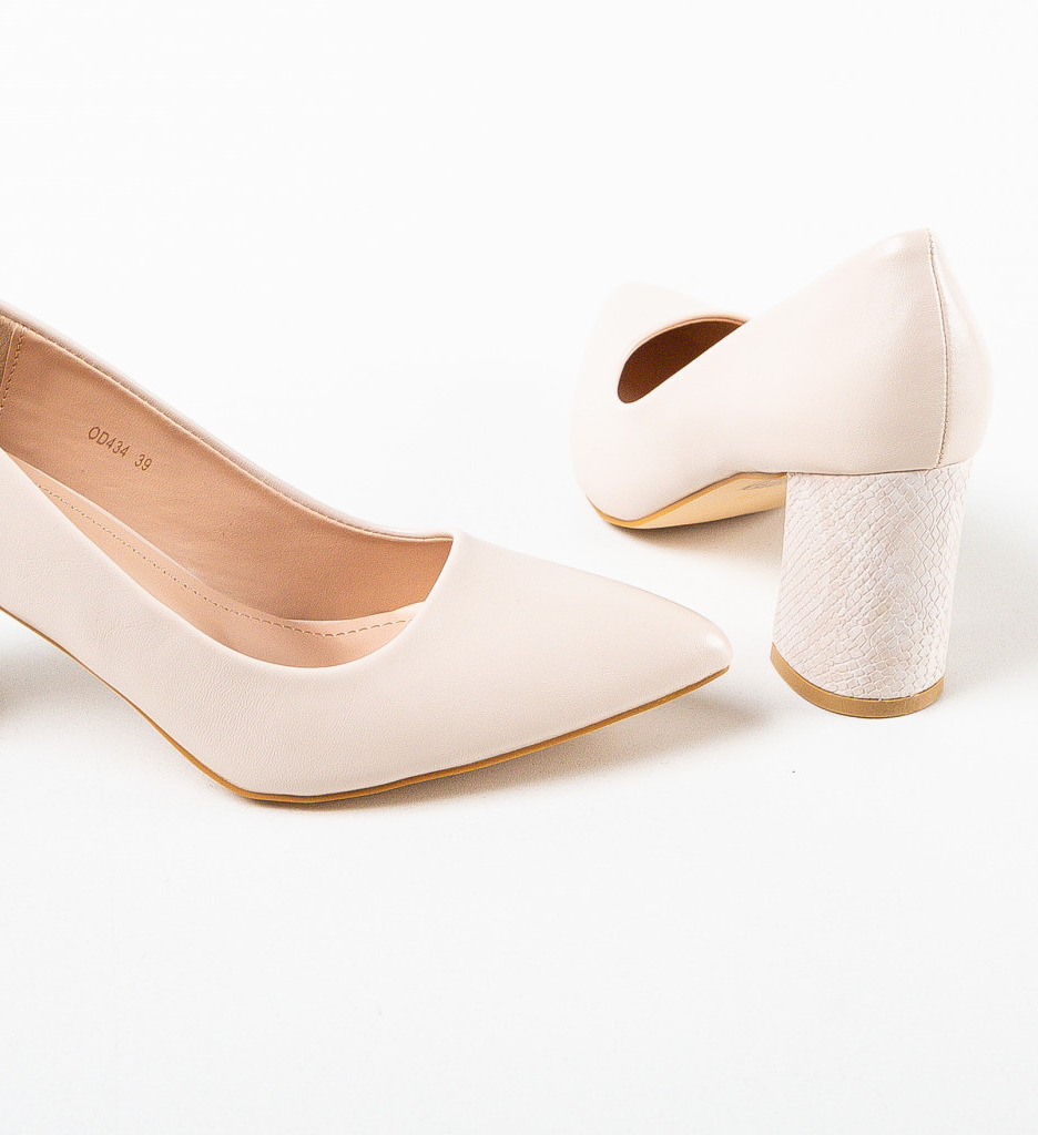 Pantofi Dama Toc Eleganti Bej - Stil si Versatilitate - imagine 5