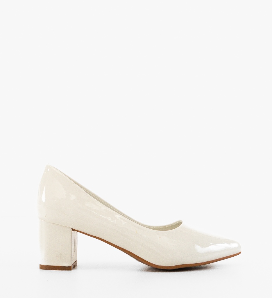 Pantofi Rose Albi | Eleganți cu Toc Fin - imagine 5