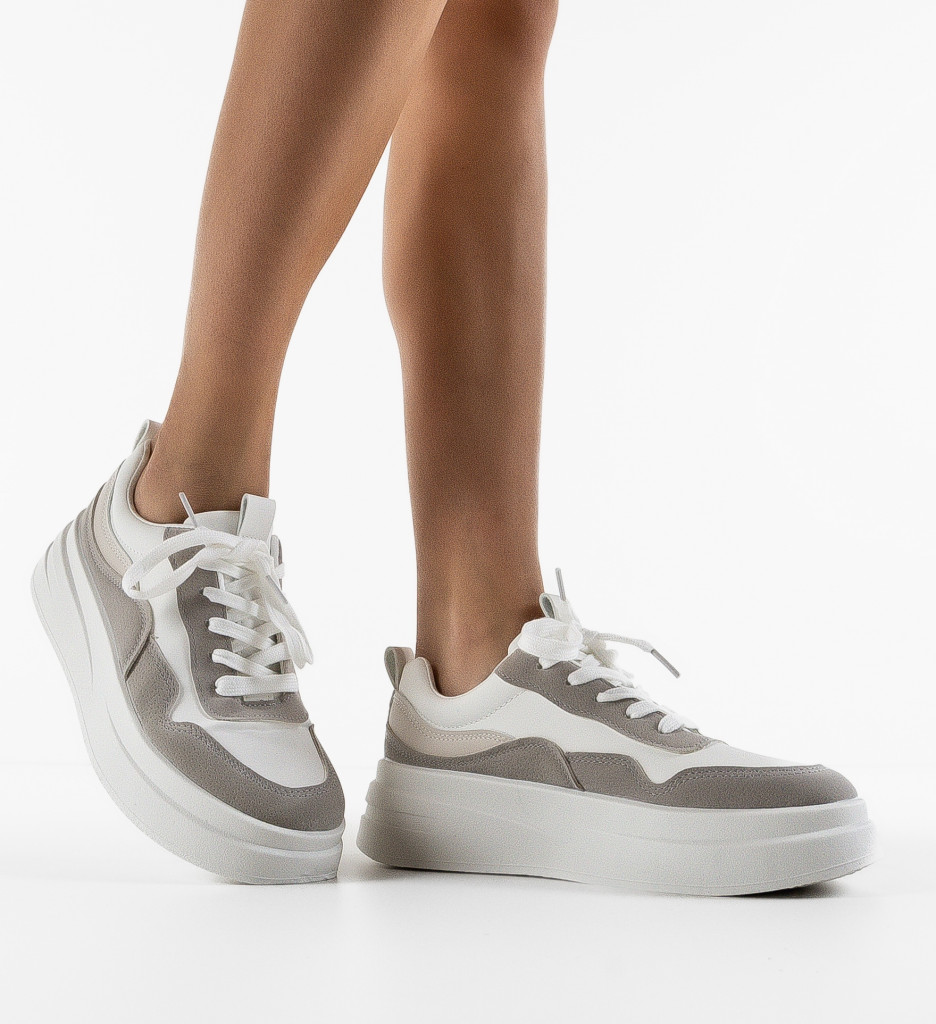 Sneakers Oradela Gri 2 - Confort și Stil - imagine 2