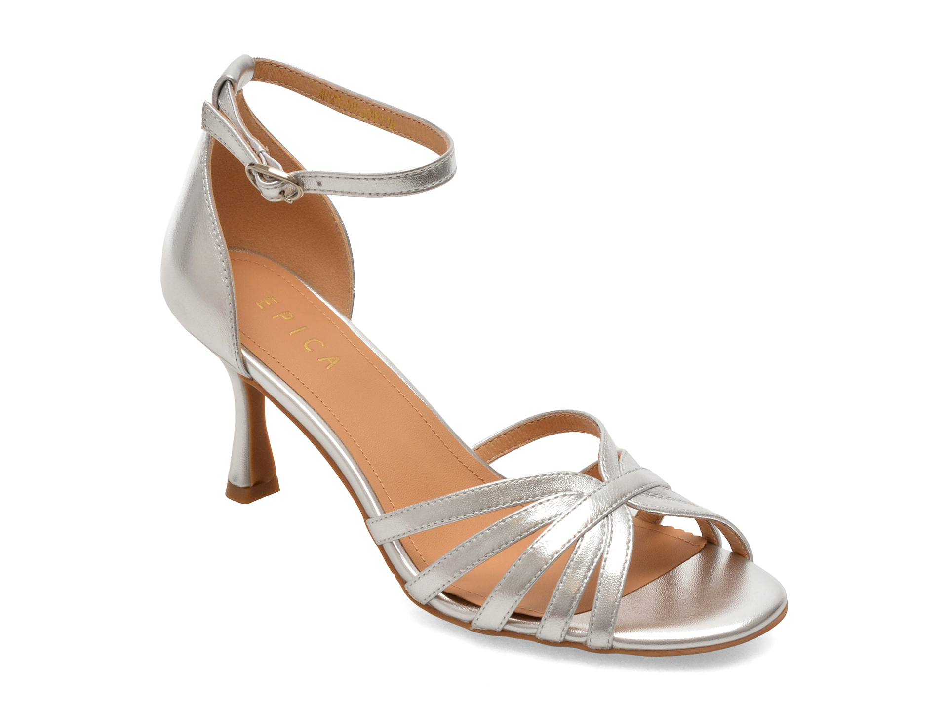 Sandale EPICA Argintii Piele Naturală Elegante - imagine 2