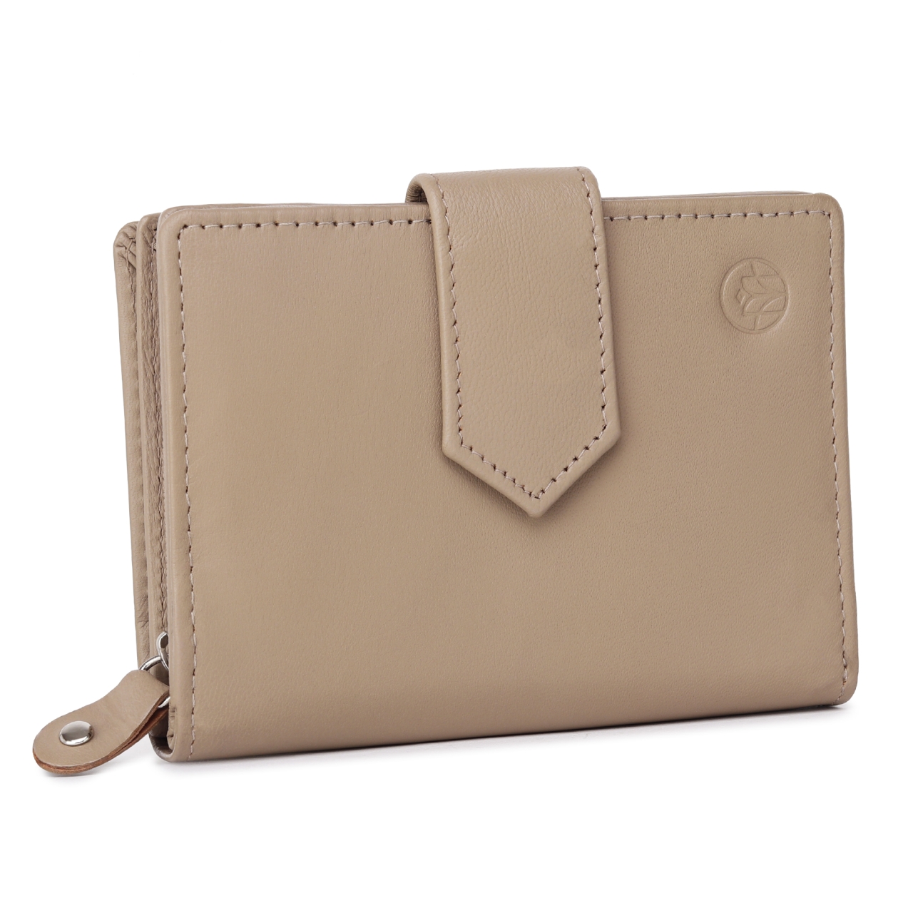 Portofel Marquise PT1492 Crem Piele Naturală