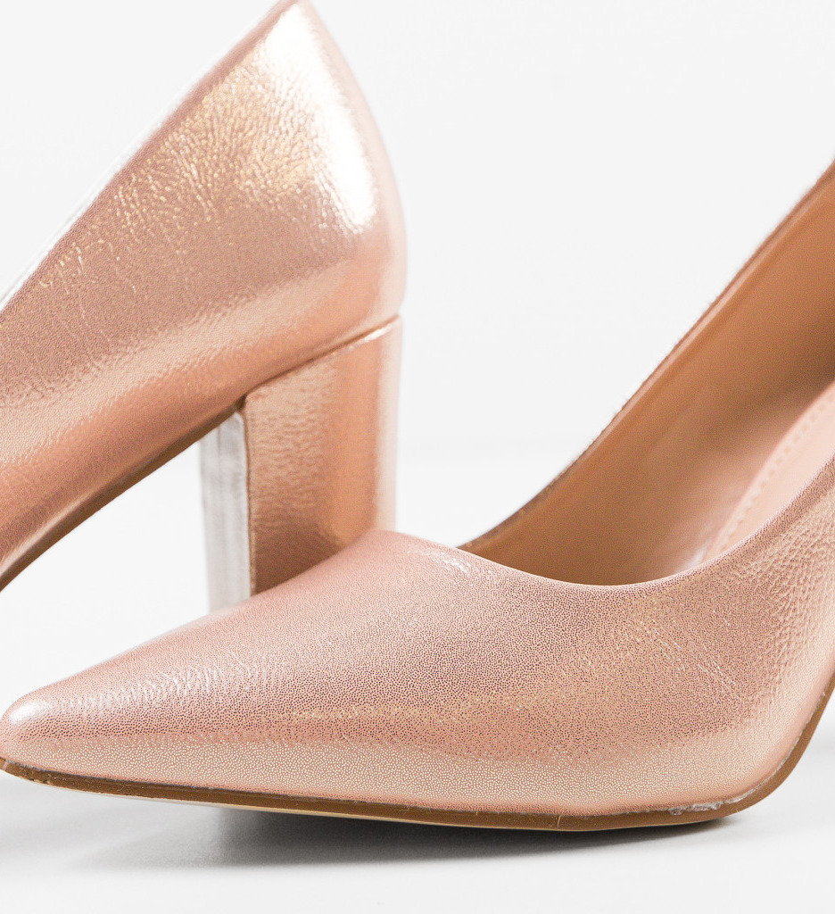 Pantofi Haney Bronze Eleganți cu Toc Înalt - imagine 8