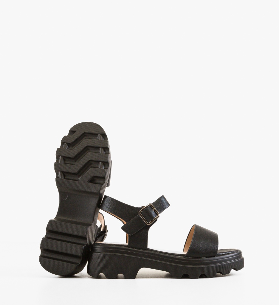 Sandale Dama Hodge Negre | Eleganță & Stil - imagine 3
