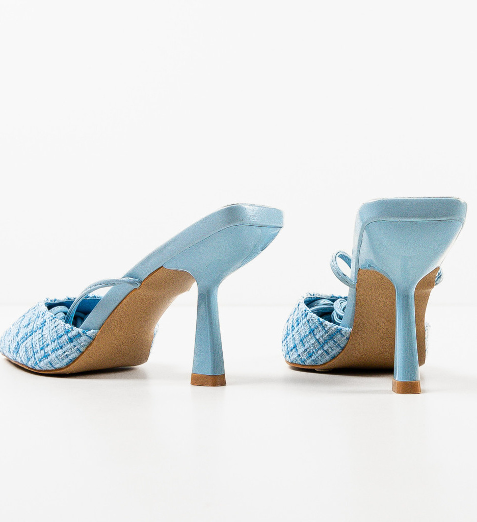 Pantofi Steele Albastri cu Toc - Eleganță și Stil - imagine 5